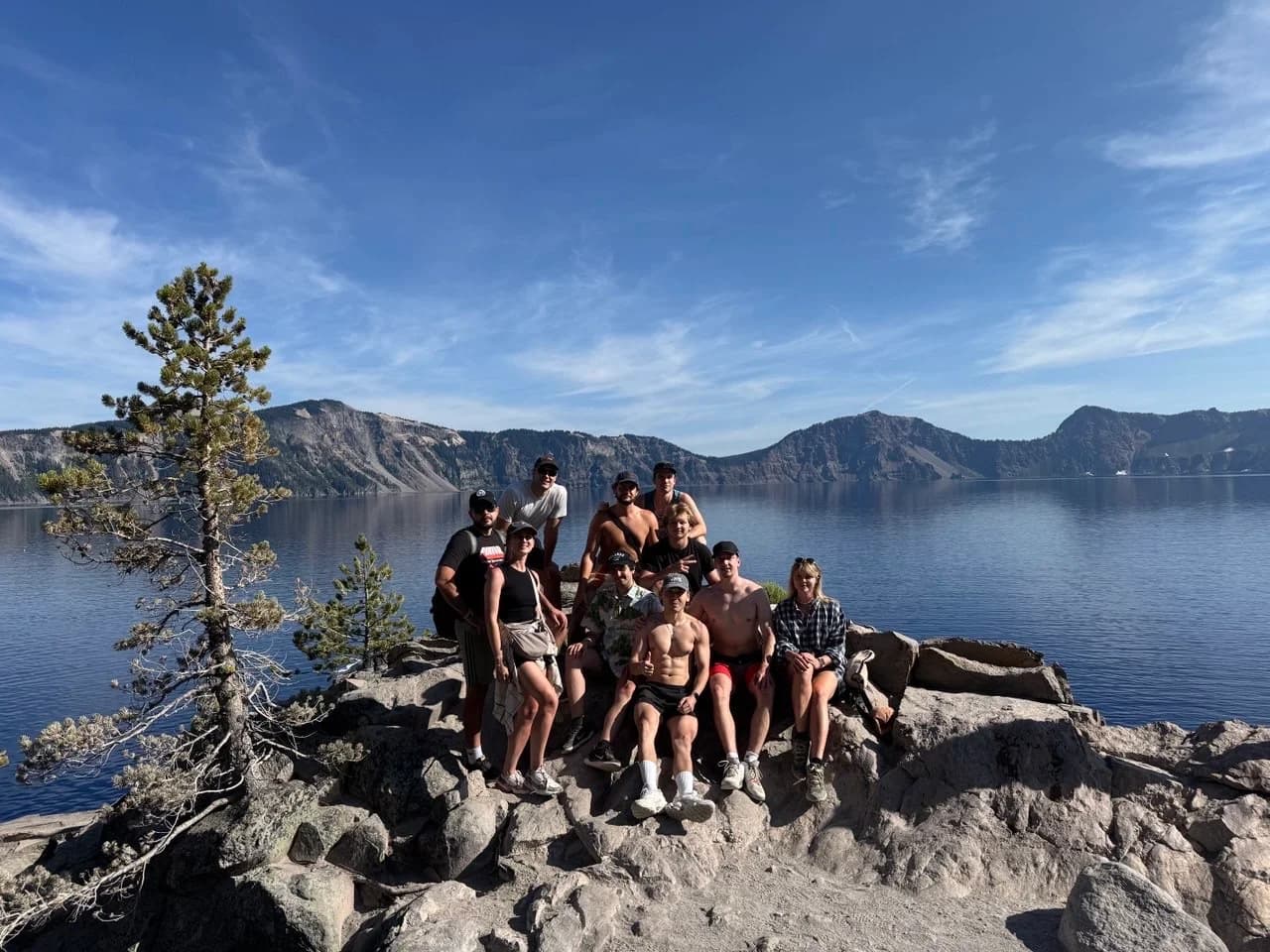 Friends on a Crater Lake trip