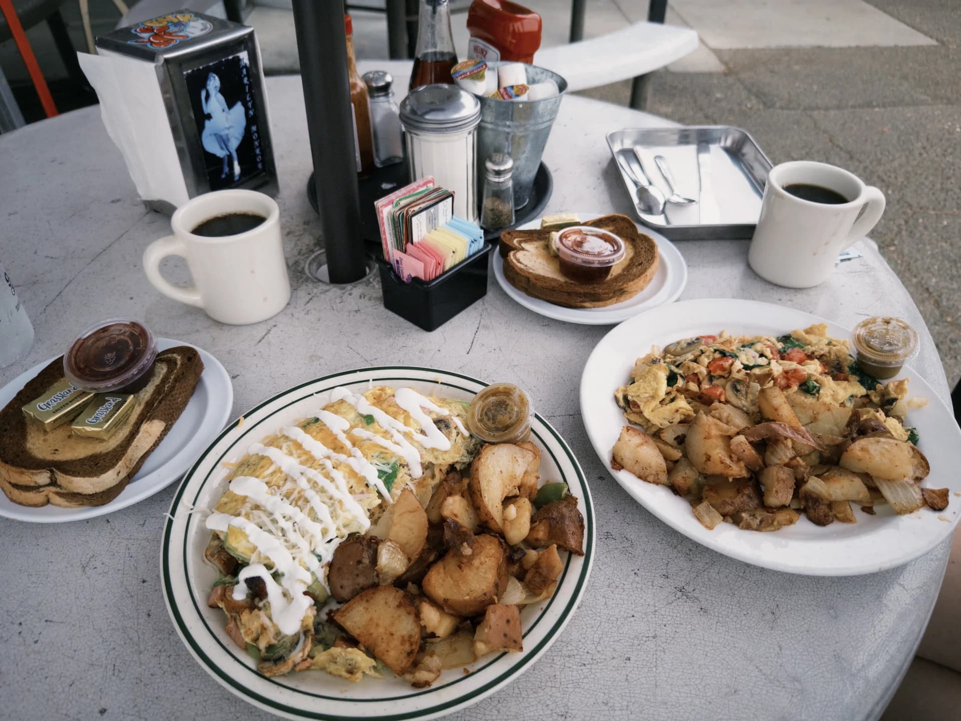 Breakfast and coffee for two