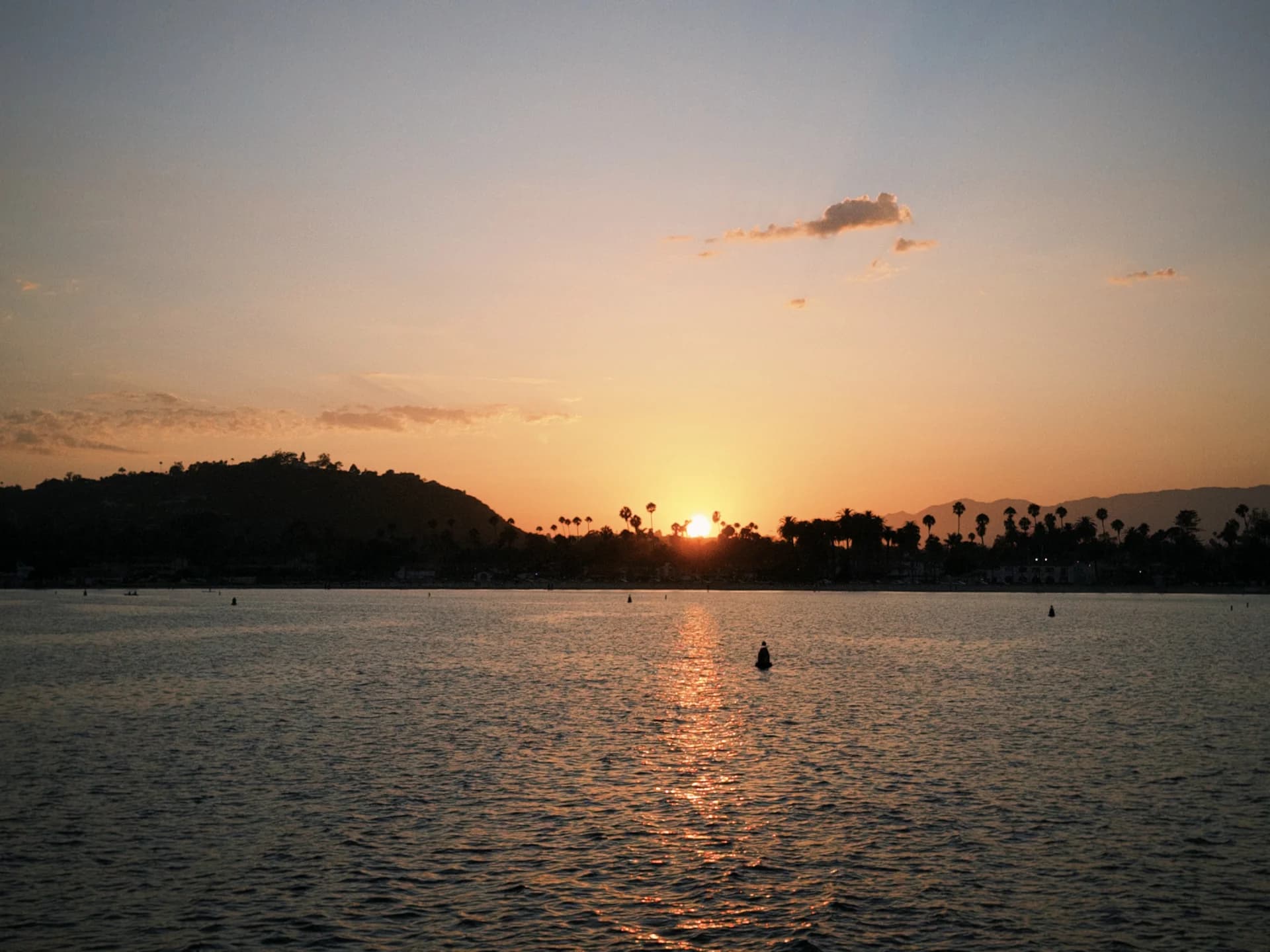 Sunset over the harbor