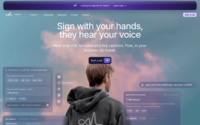 SignChat real-time ASL-to-voice